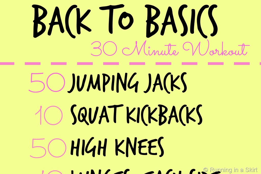 Back to Basics Workout Running in a Skirt