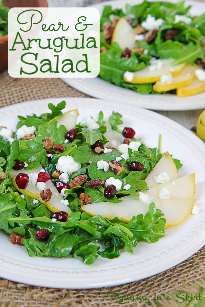 Arugula and Pear Salad pinterest pin