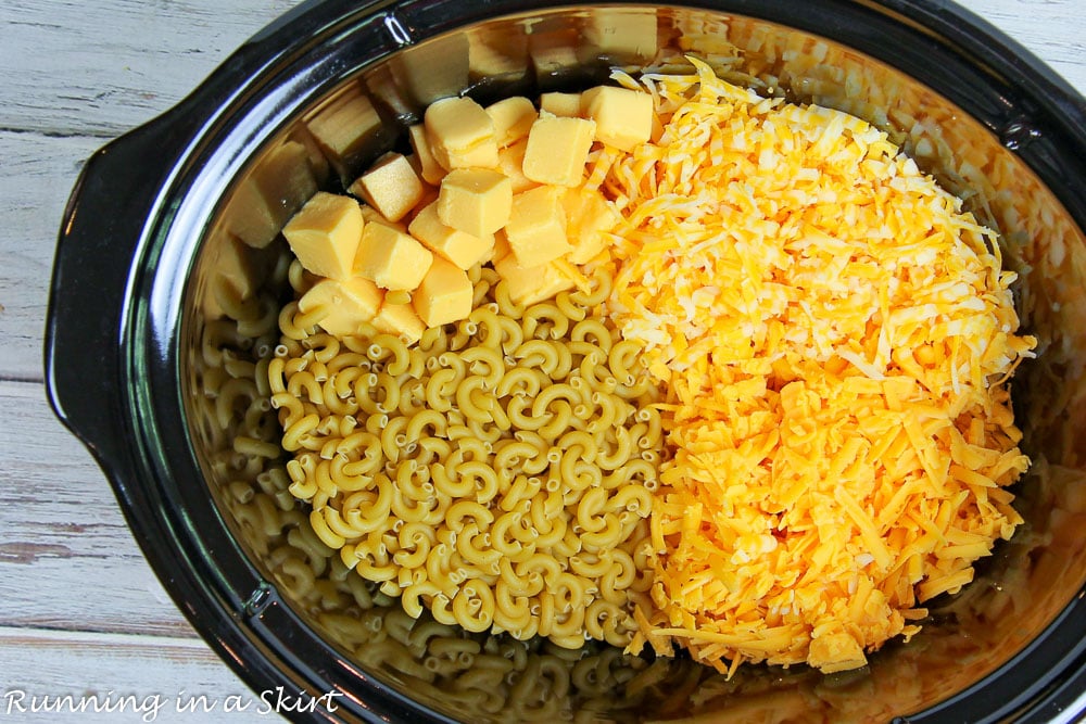 Ingredients in the crock pot.