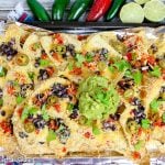 6 Ingredient Sheet Pan Easy Vegetarian Nachos recipe / Running in a Skirt