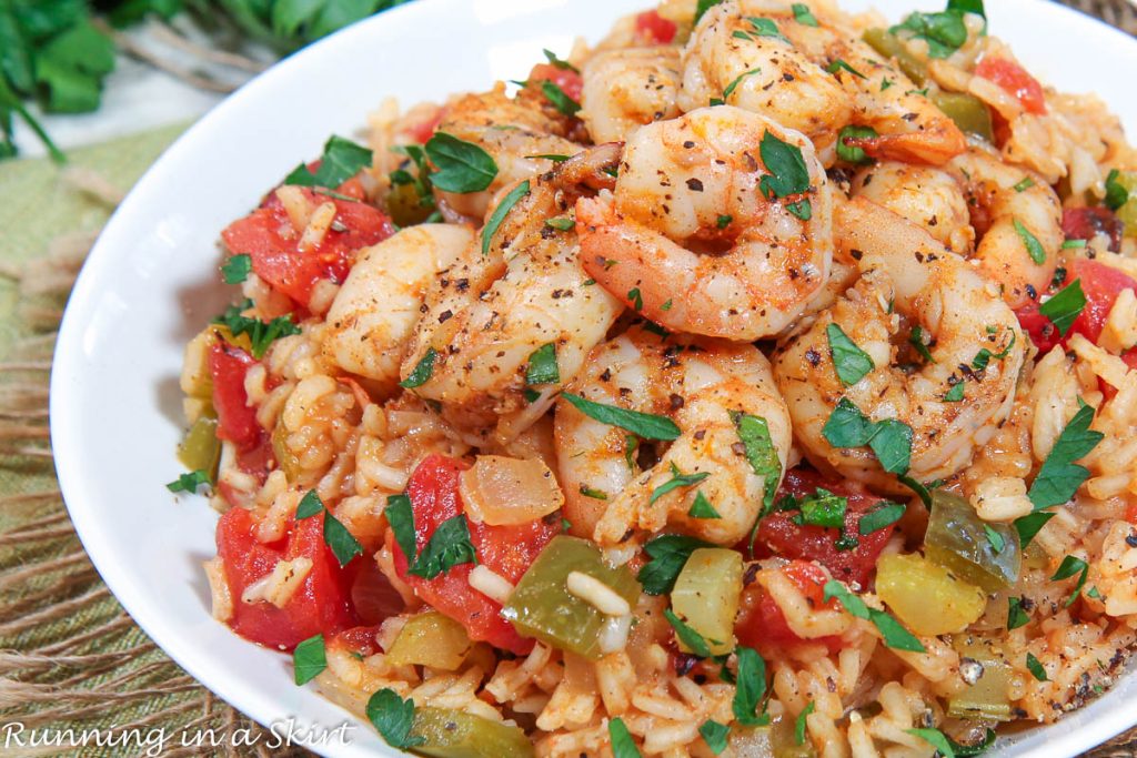 Cajun Shrimp and Rice skillet.