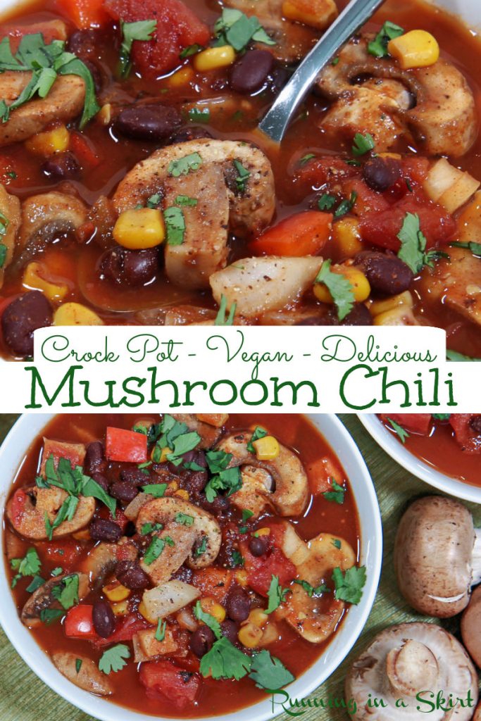 Crock Pot Mushroom Chili Pinterest Pin