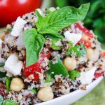 15 Minute Vegetarian Meal Mediterranean Quinoa Salad recipe / Running in a Skirt
