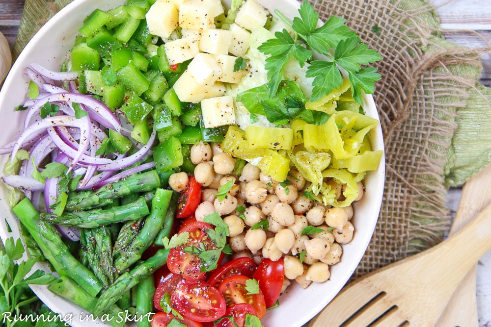 Italian Chopped Salad - Vegetarian « Running in a Skirt