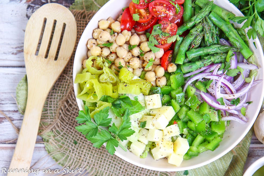 Italian Chopped Salad recipe in a large bowl.