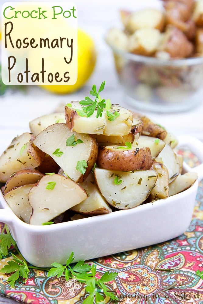 Crock Pot Rosemary Potatoes pinterest pin.