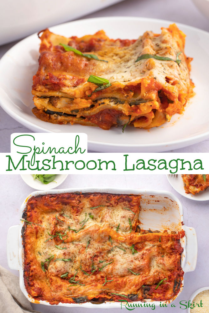 Spinach Mushroom Lasagna via @juliewunder