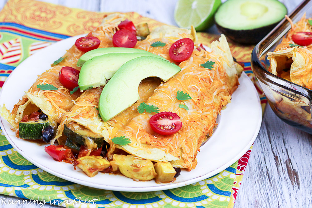 Vegetarian Roasted Vegetable Enchiladas