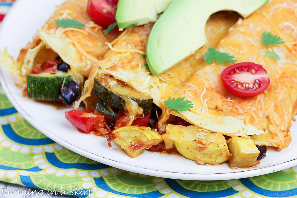 Vegetarian Roasted Vegetable Enchiladas