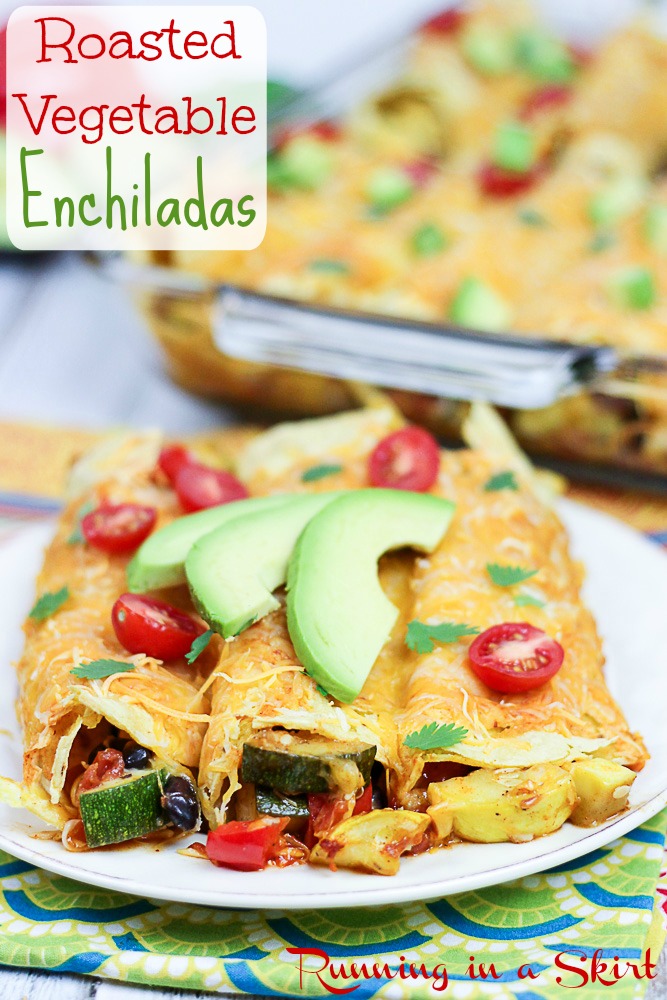 Vegetarian Roasted Vegetable Enchiladas