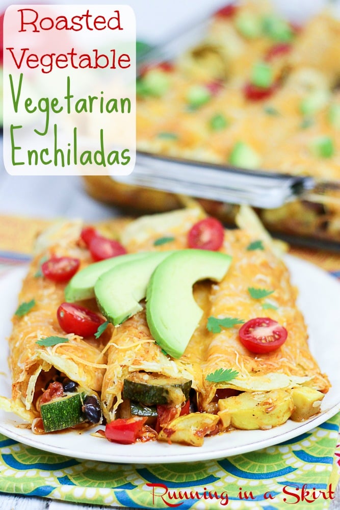 Vegetarian Roasted Vegetable Enchiladas