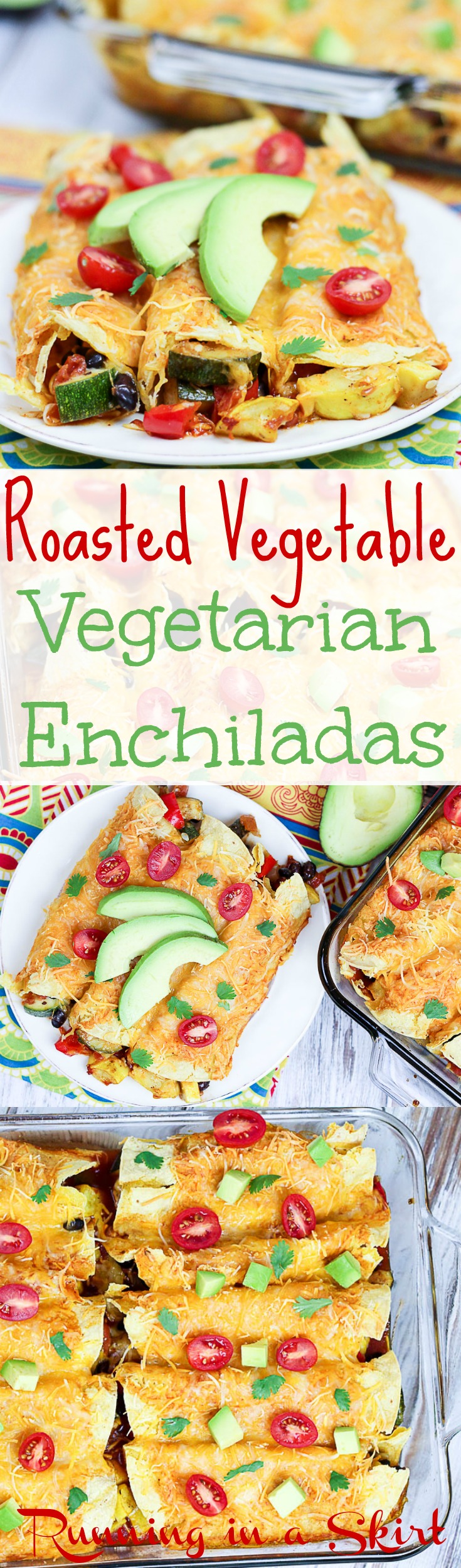 Vegetarian Roasted Vegetable Enchiladas