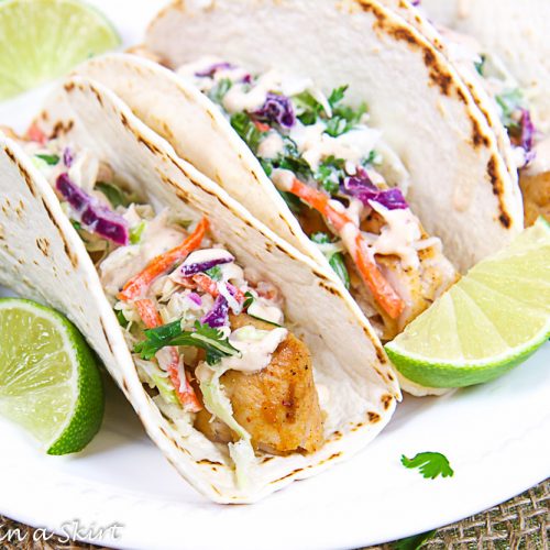 Mahi Fish Tacos with Chipotle Sauce « Running in a Skirt