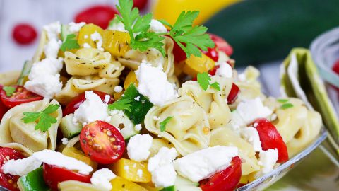 Greek Tortellini Pasta Salad - 6 ingredients!