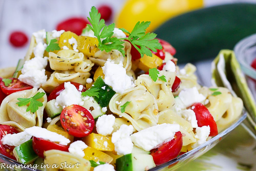 Greek Tortellini Pasta Salad - 6 ingredients!