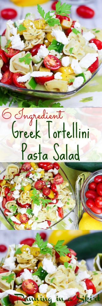 Greek Tortellini Pasta Salad - 6 ingredients!