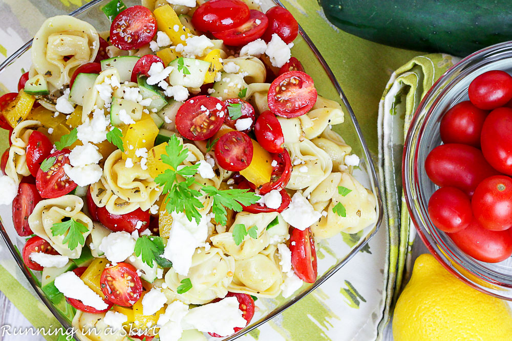 Greek Tortellini Pasta Salad - 6 ingredients!