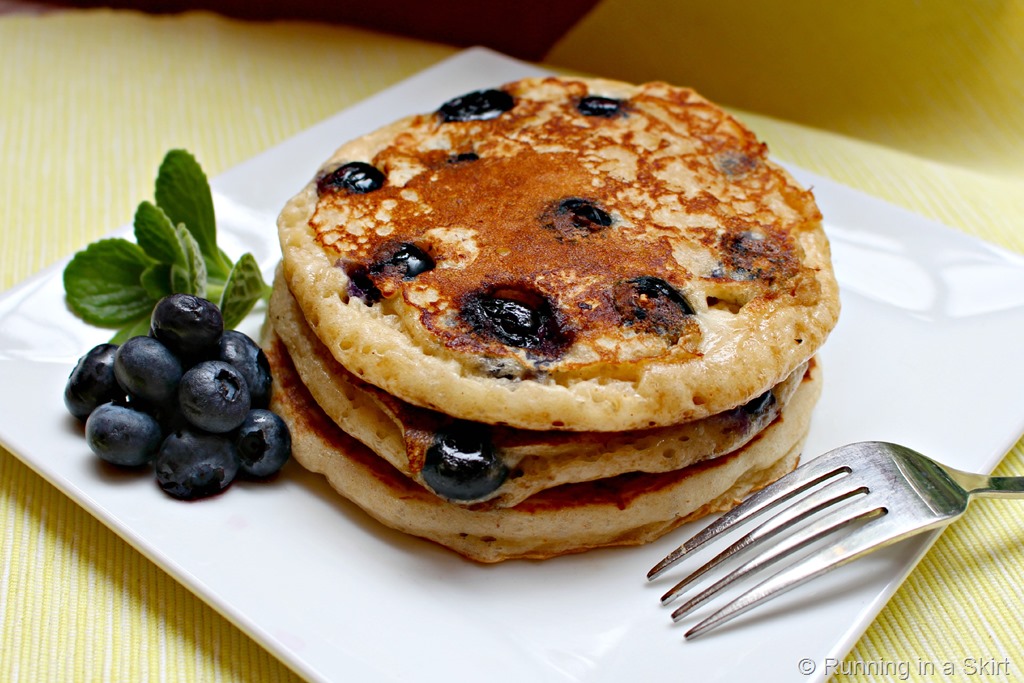 Greek Yogurt Blueberry Pancakes Recipe