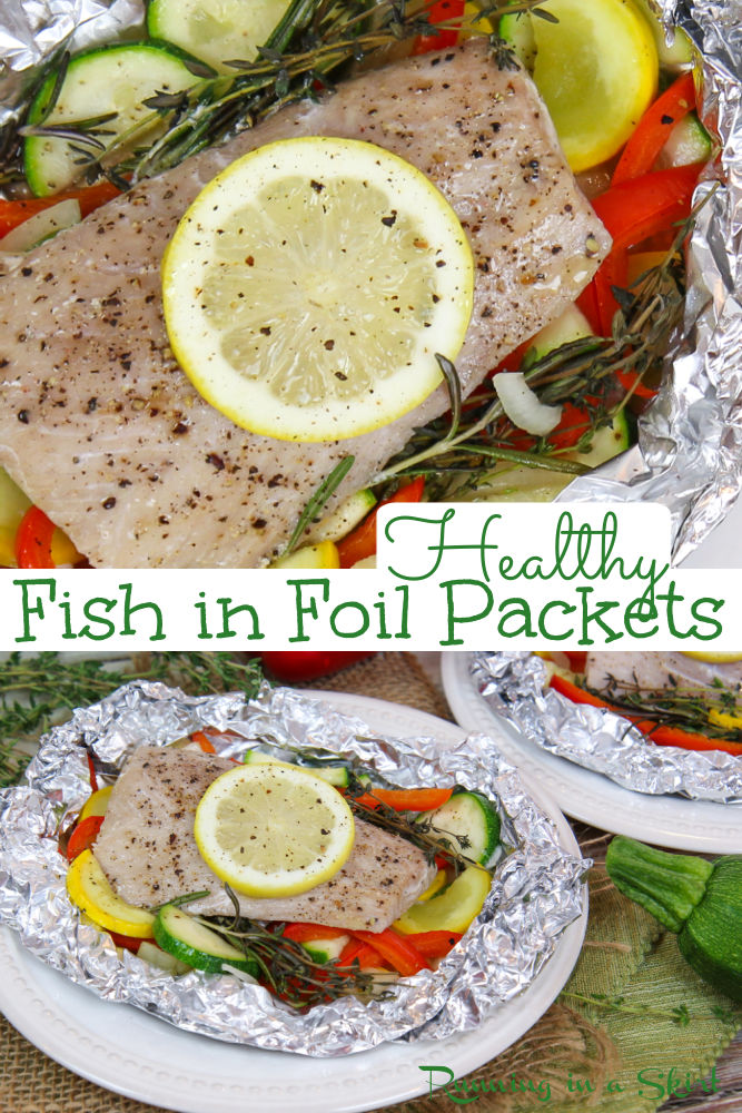 Baked Fish in Foil Pinterest Collage