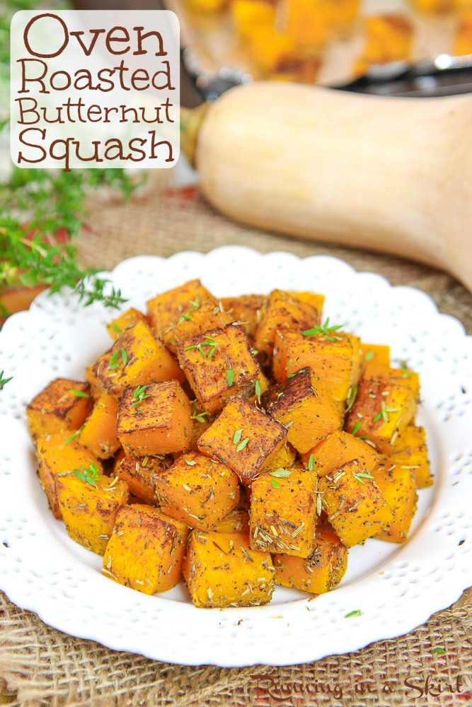 Oven Roasted Butternut Squash recipe pinterest pin.