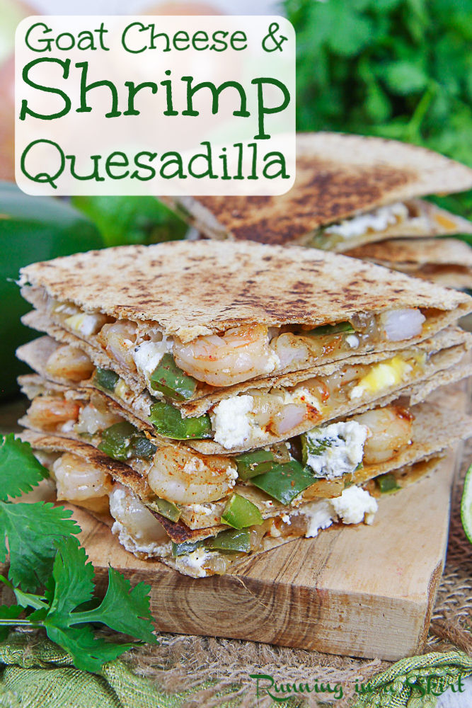 Shrimp Quesadilla recipe pinterest pin.