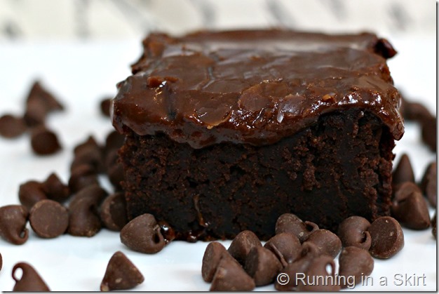 Black Bean Brownie - two ingredients for brownies! So fudgy that no one will believe the healthy secret ingredient!