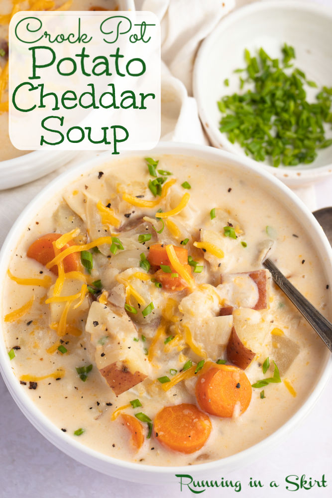 Crock Pot Potato Cheddar Soup Pinterest Pin
