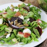 Beet and apple salad recipe with pomegranate dressing / Running in a Skirt
