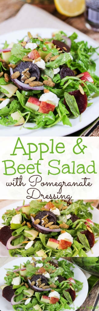 Beet and apple salad recipe with pomegranate dressing / Running in a Skirt