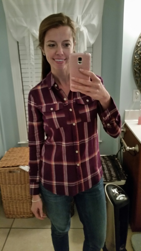 plaid shirt selfie