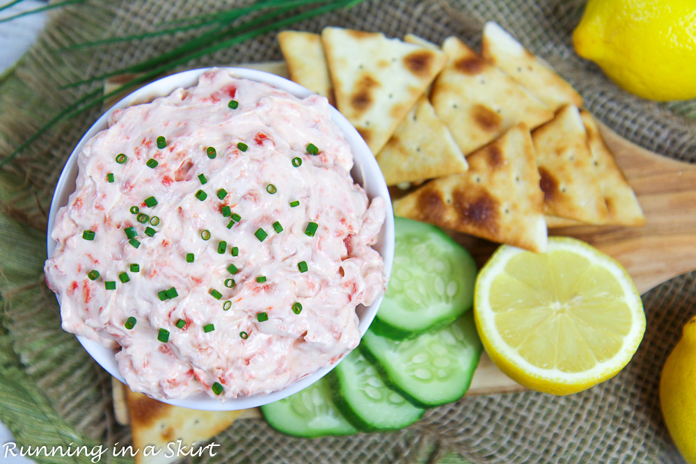 Finished product of Healthy Smoked Salmon Dip.