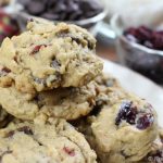 Toasted Coconut Cookies with dark chocolate and cherries/ Running in a Skirt