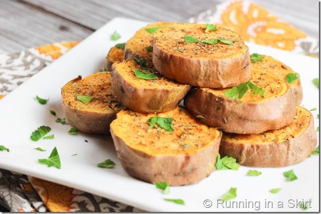 Roasted Sweet Potato Slices