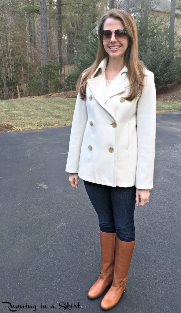 white pea coat