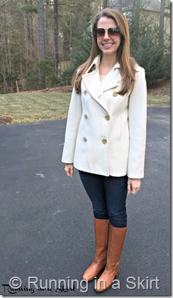 white pea coat