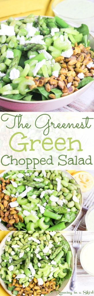 Best Green Salad - Greenest Green Chopped Salad recipe / Running in a Skirt