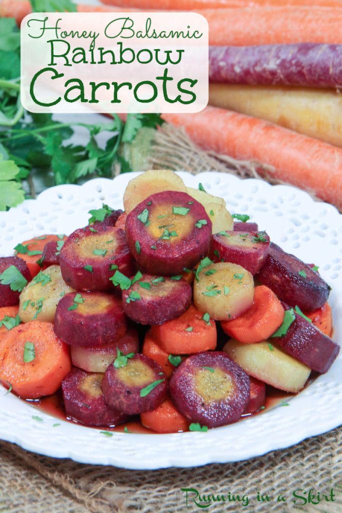 Honey Balsamic Glazed Rainbow Carrots recipe Pinterest Pin