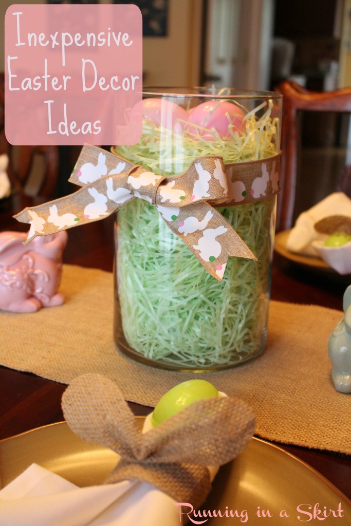 Inexpensive Easter Decor Ideas! Includes tablescape ideas for cheap!