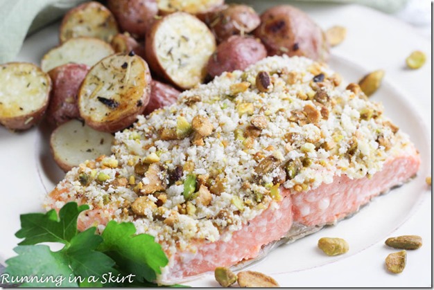 Pistachio Crusted Salmon Recipe / Running in a Skirt