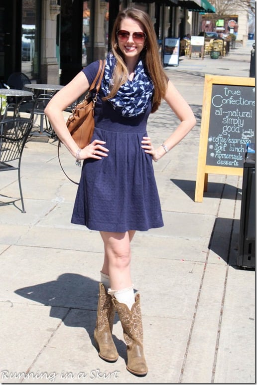 Transitioning to spring with the perfect mix of winter and summer pieces! #fashion #aboutalook / Running in a Skirt