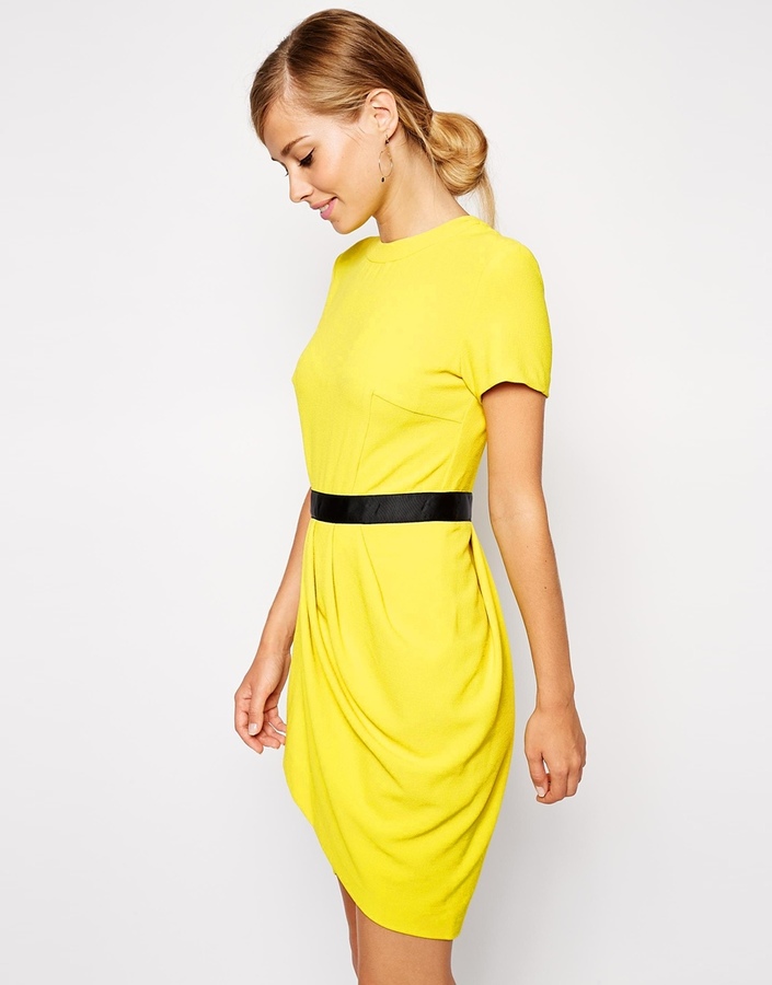 yellow steal dress