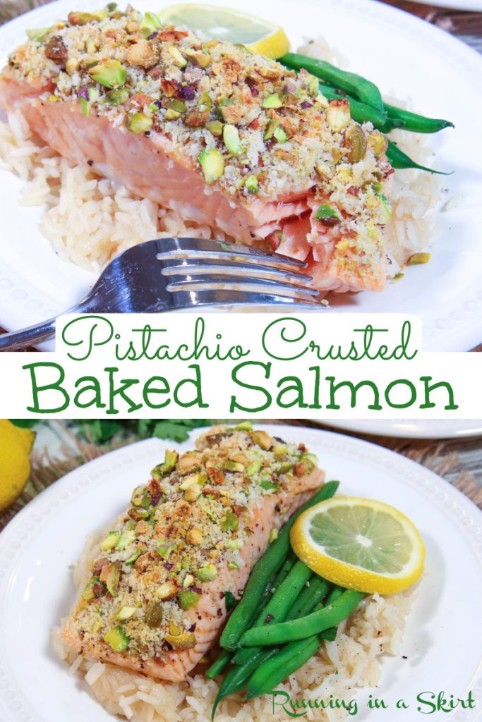 Pistachio Crusted Salmon Pin Collage