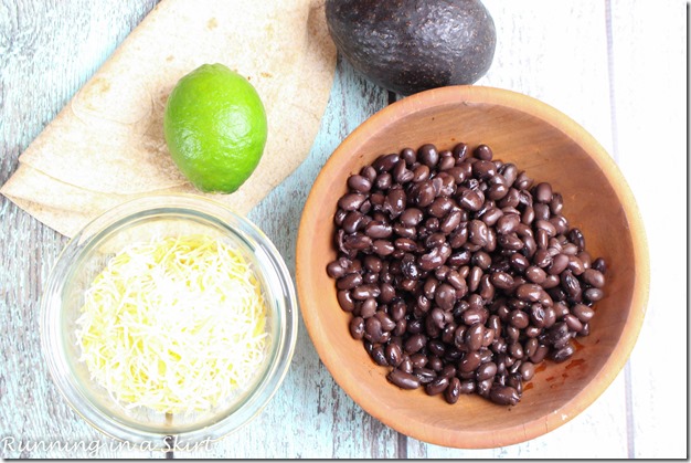 Black Bean Quesadilla with Avocado / A healthy Mexican food treat! Super easy to make.