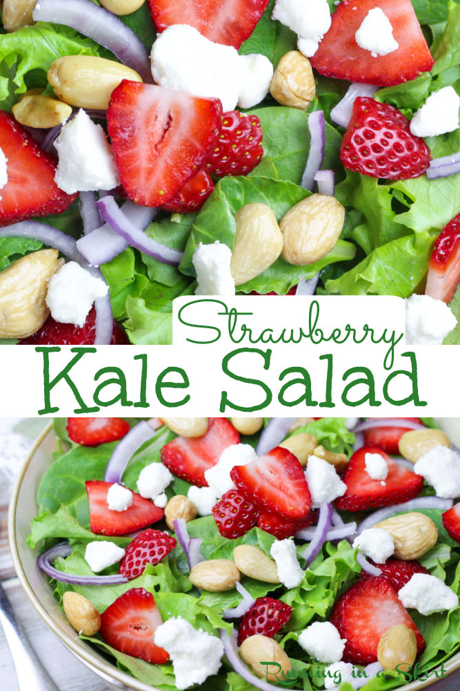 Kale Strawberry Salad Pinterest Pin Collage