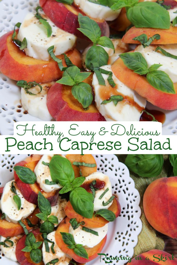 Peach Caprese Salad Pinterest Pin