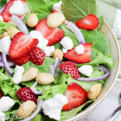 Kale Strawberry Goat Cheese Salad