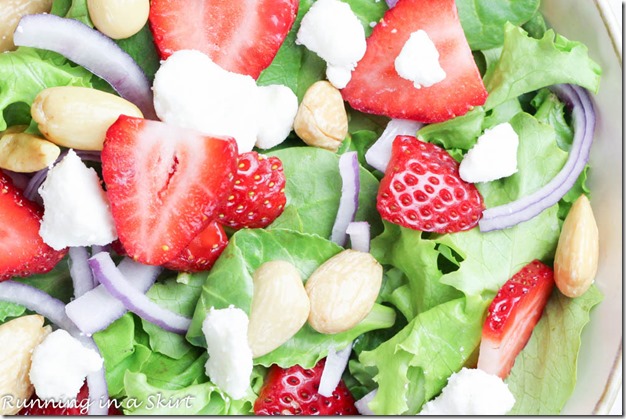 Kale, Strawberry Goat Cheese Salad / Perfect combination with a homemade dressing