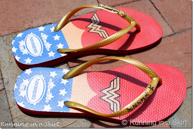 wonder woman flip flops