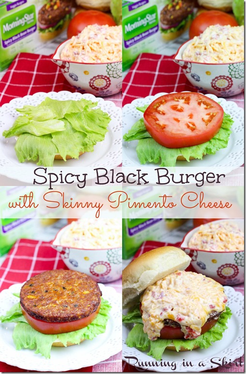 Spicy Black Bean Burger with Homemade Pimento Cheese