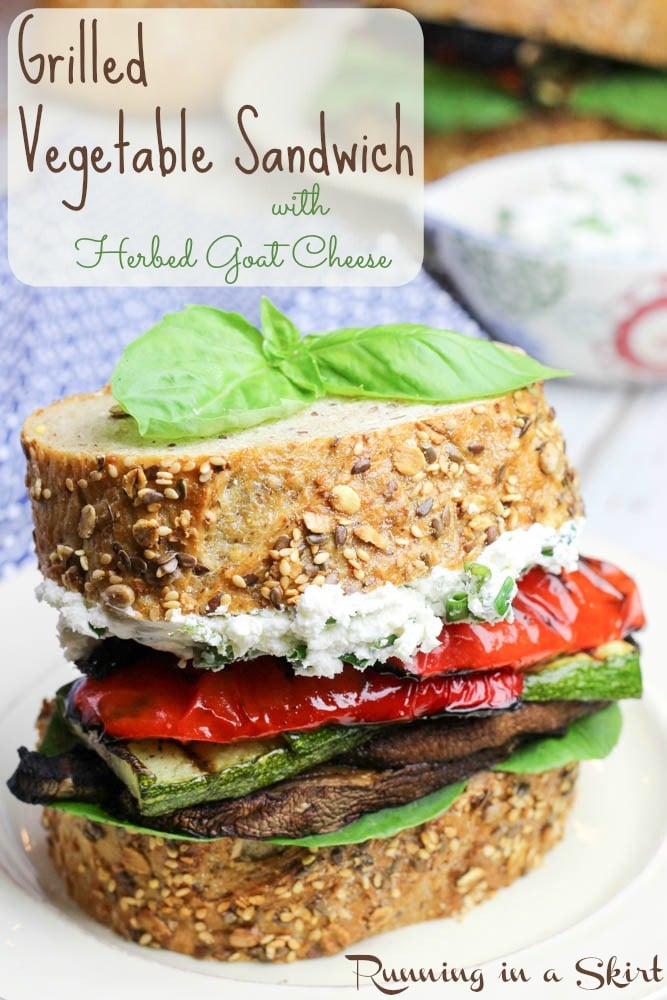 Grilled Vegetable Goat Cheese Sandwich